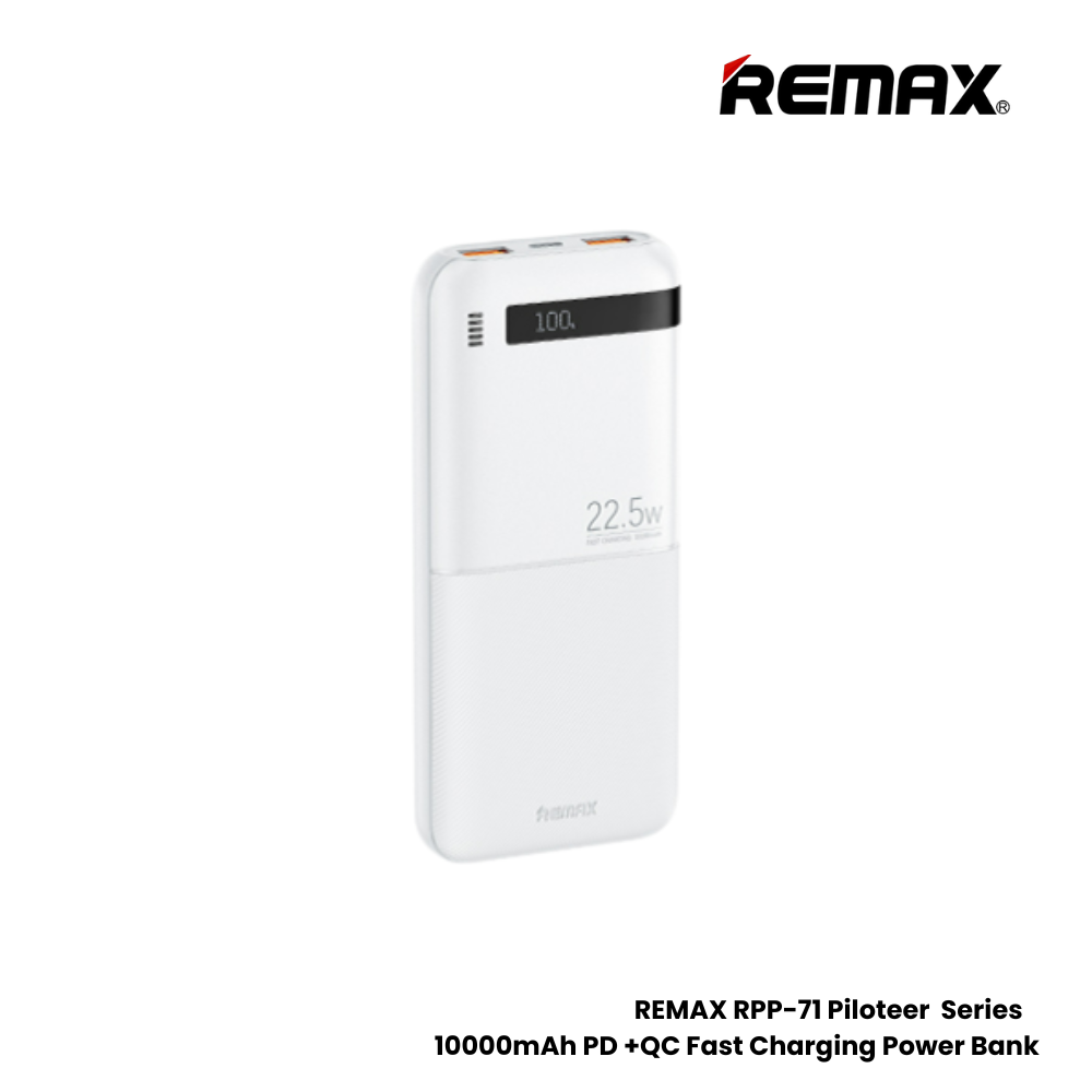 Remax RPP-71 10000mah 22.5W Fast Charge Power Bank White